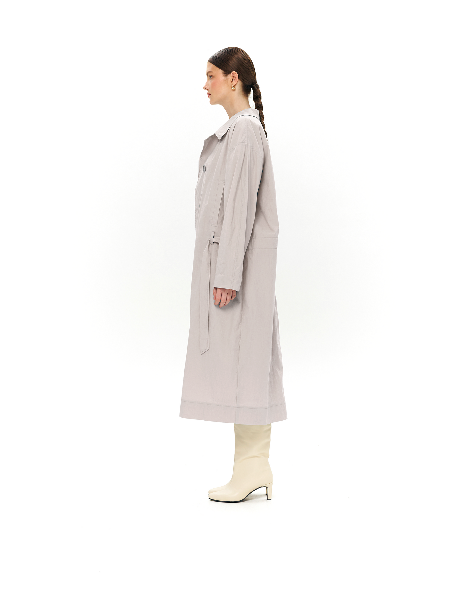 martie trench in pewter