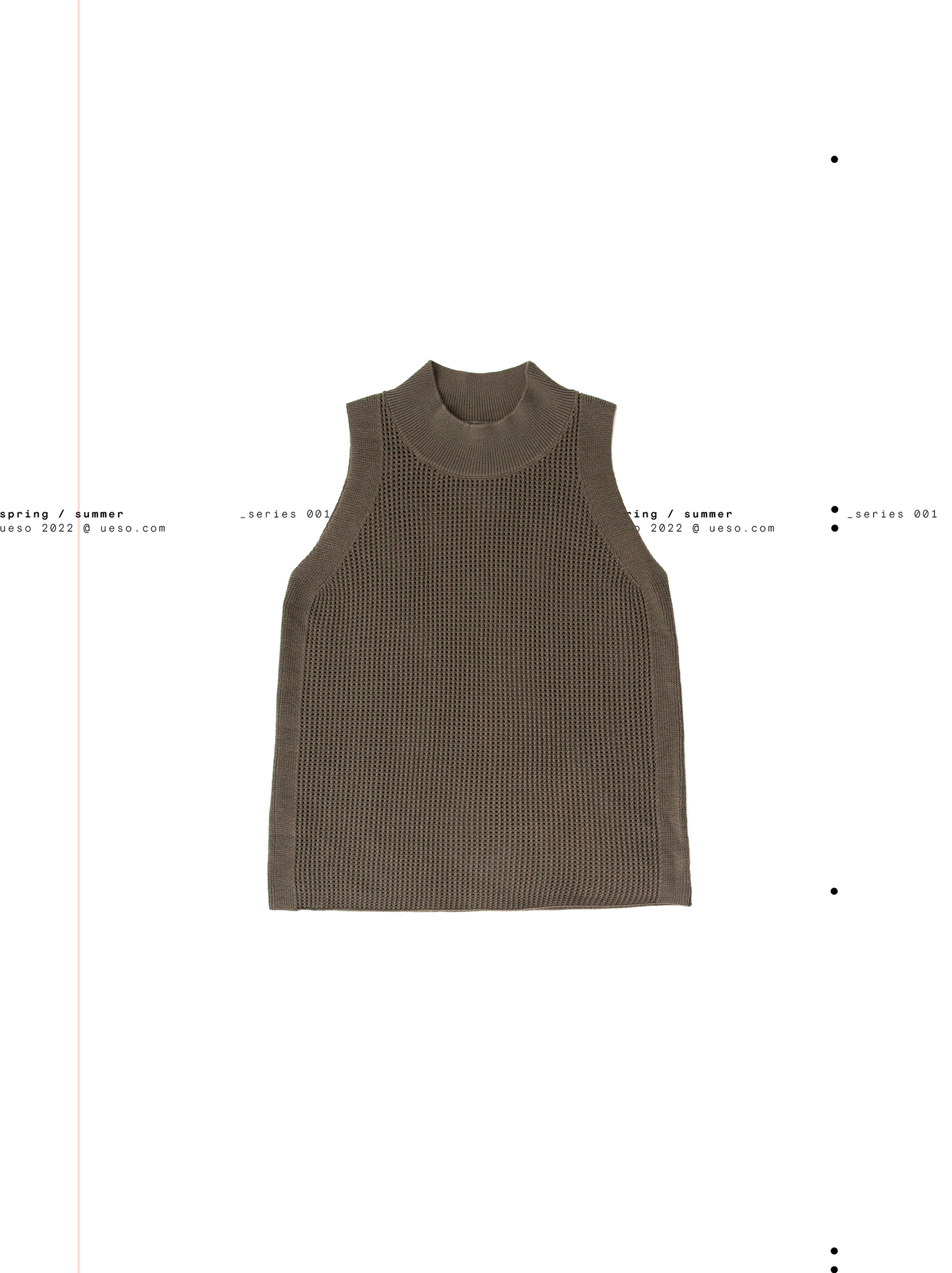 noa knitted vest in olive