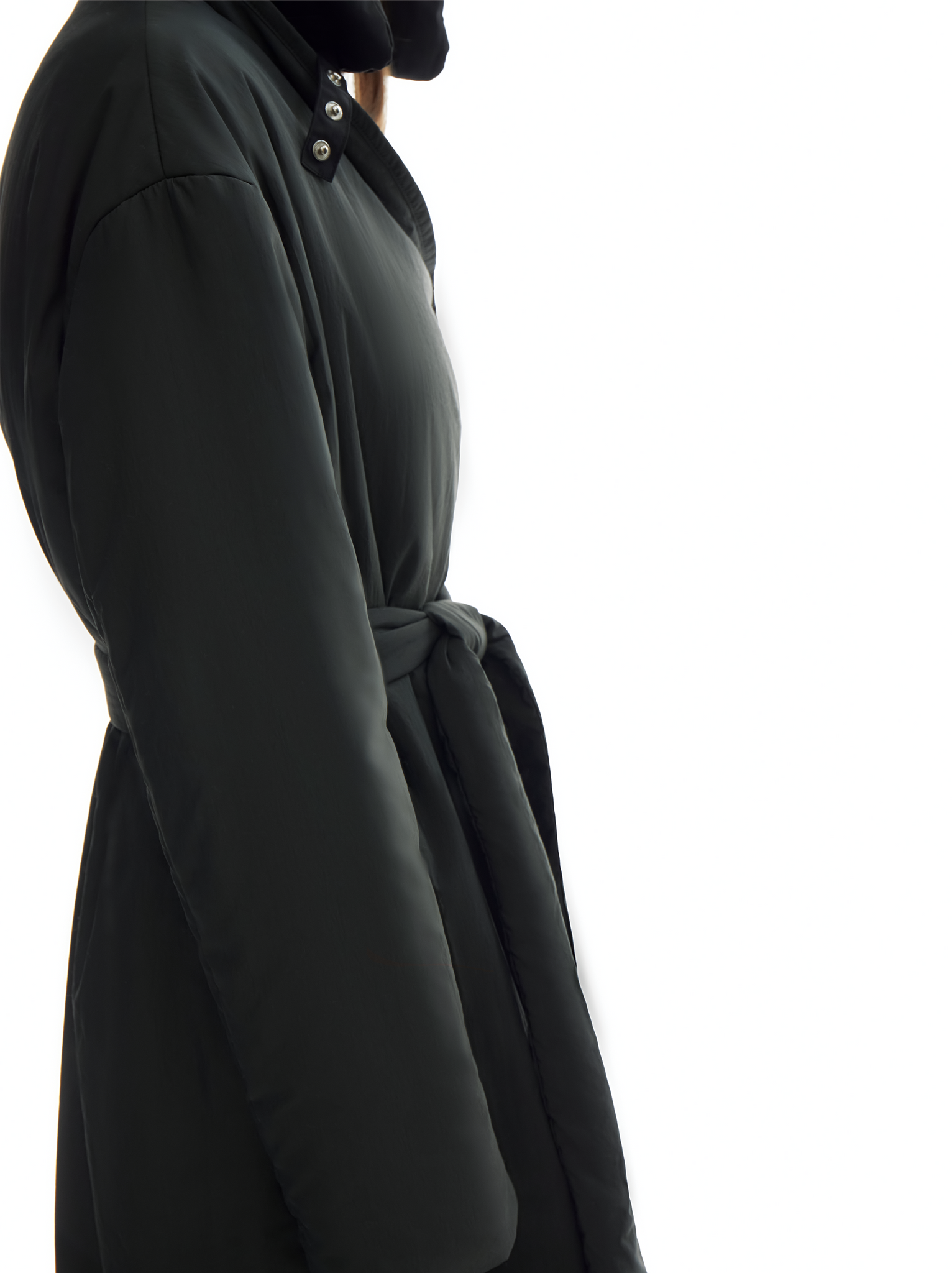 harvey padded coat in black